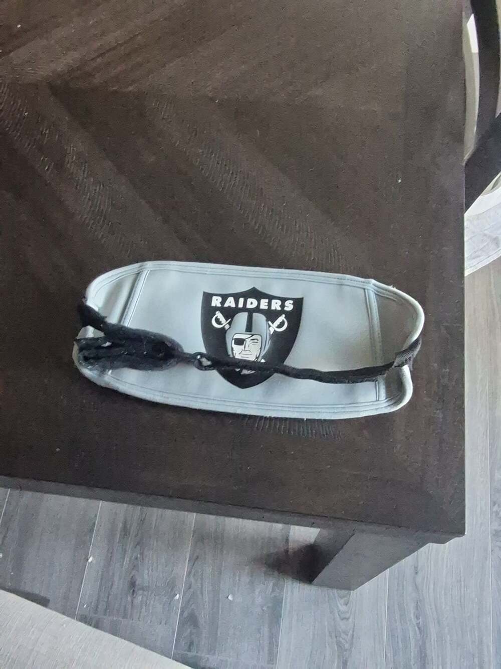 The Roo Las Vegas Raiders Handwarmer Waist Pouch Gray Neoprene